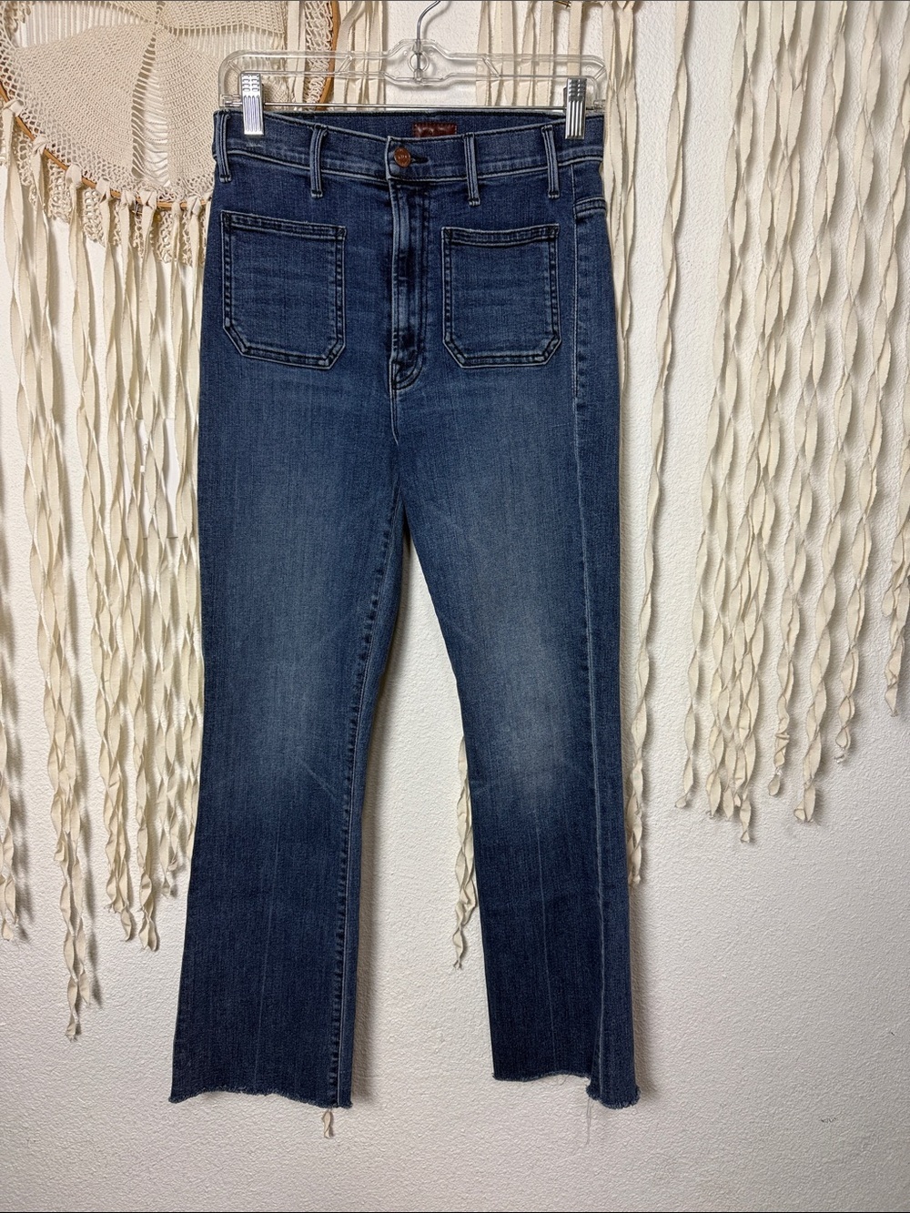 Mother Hustler Roller Patch Pocket Jeans in Out for The Evening Size 26 - Picture 2 of 15